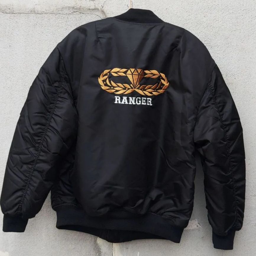 陸上自衛隊レンジャー記章 type MA 1 総刺繍レンジャージャンパー