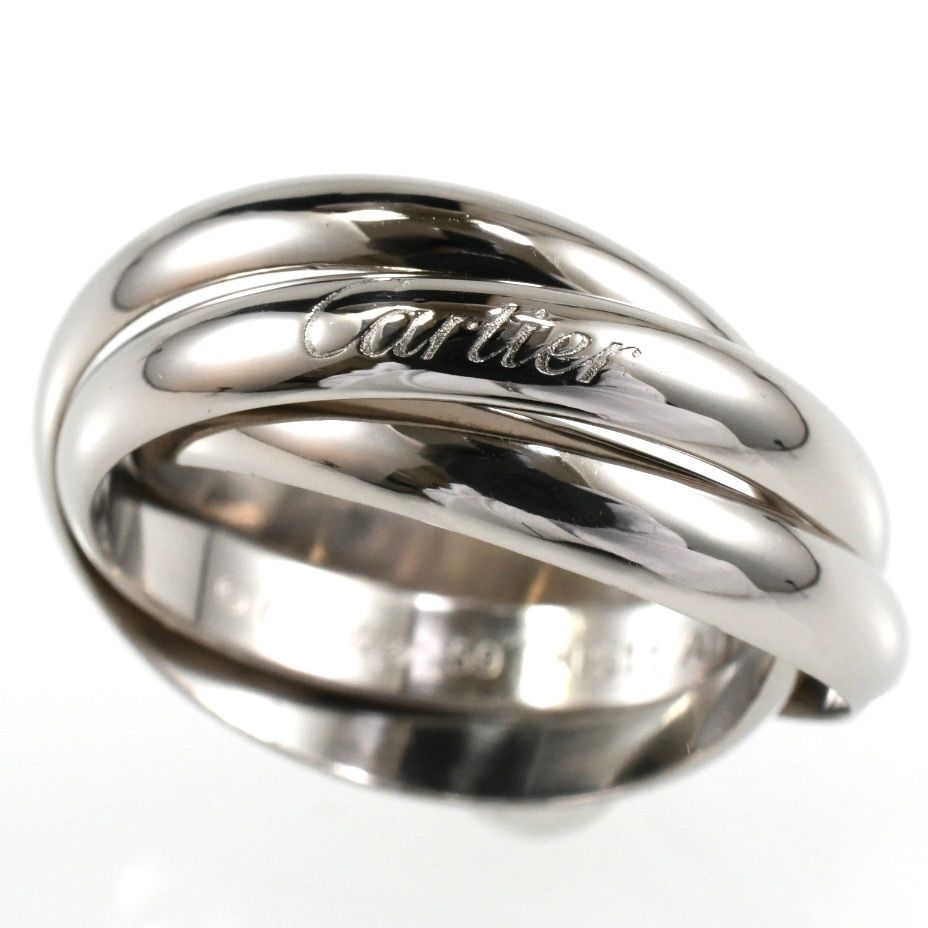 Cartier カルティエ トリニティリング MM クラシック K18WG ホワイトゴールド SIZE 59 Au750 3連リング 指輪