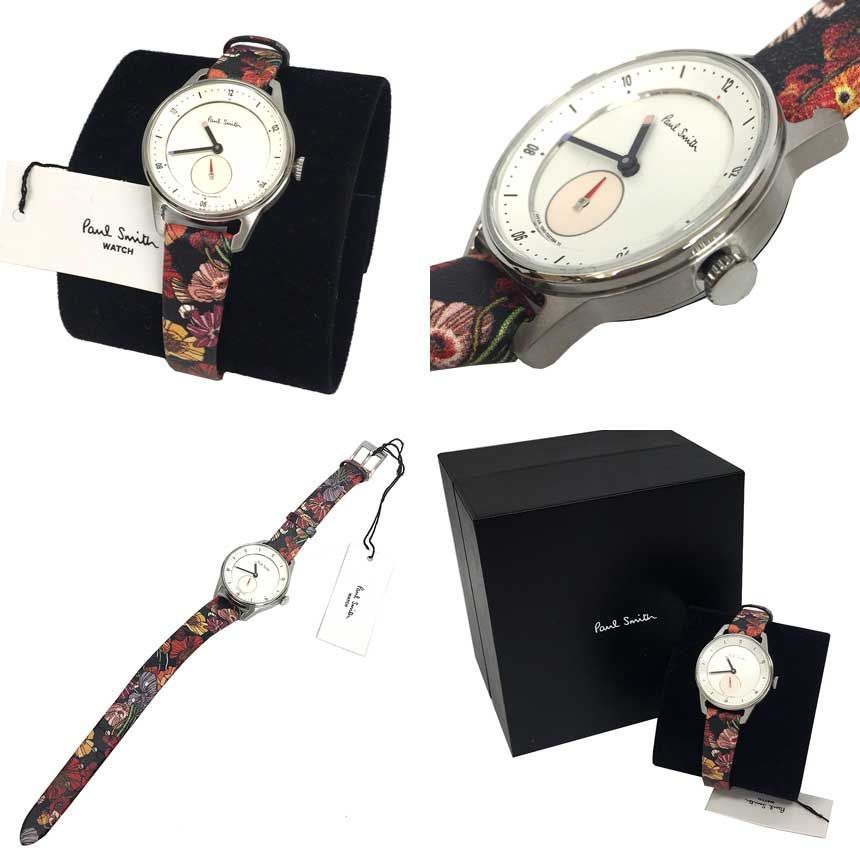  Paul Smith ポールスミス 腕時計 チャーチストリート ミニ フラワー柄ベルト aq 7964 レザーベルト 時計