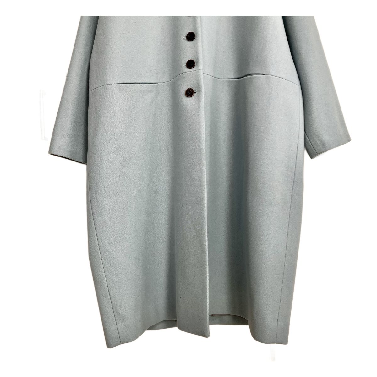 atelier naruse メルトンウールコクーンコート 2 ミントブルー ライト