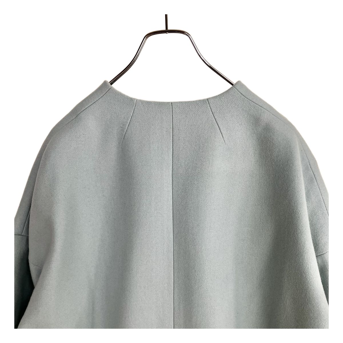 atelier naruse メルトンウールコクーンコート 2 ミントブルー ライト