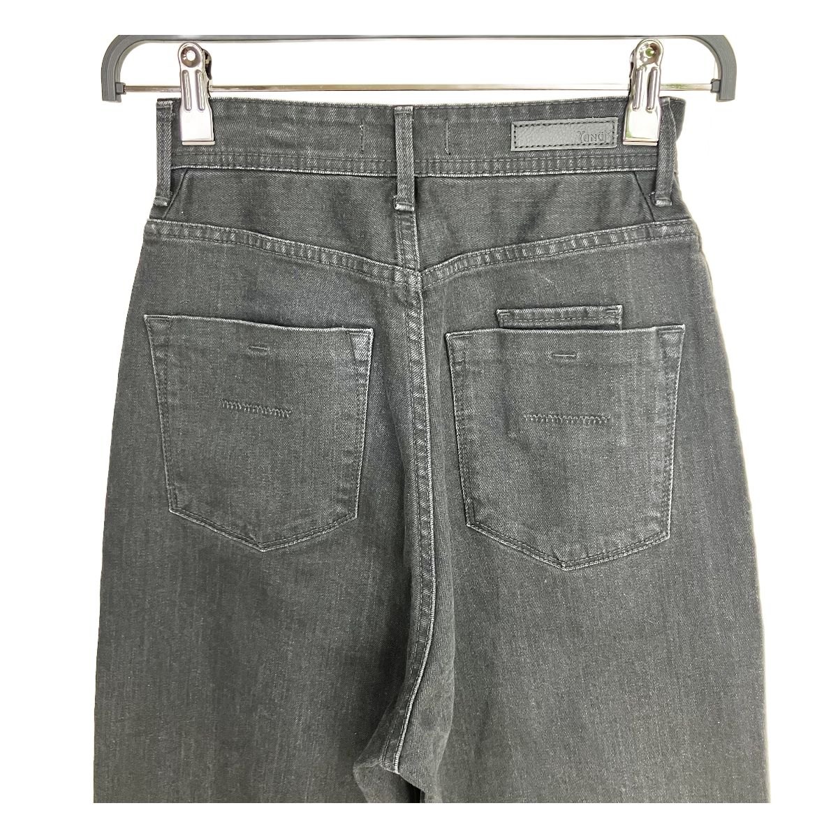 YANUK ルーズストレート JOAN 22 OBK ブラック 黒 ヤヌーク デニム