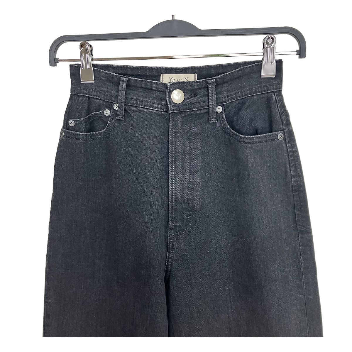 YANUK ルーズストレート JOAN 22 OBK ブラック 黒 ヤヌーク デニム