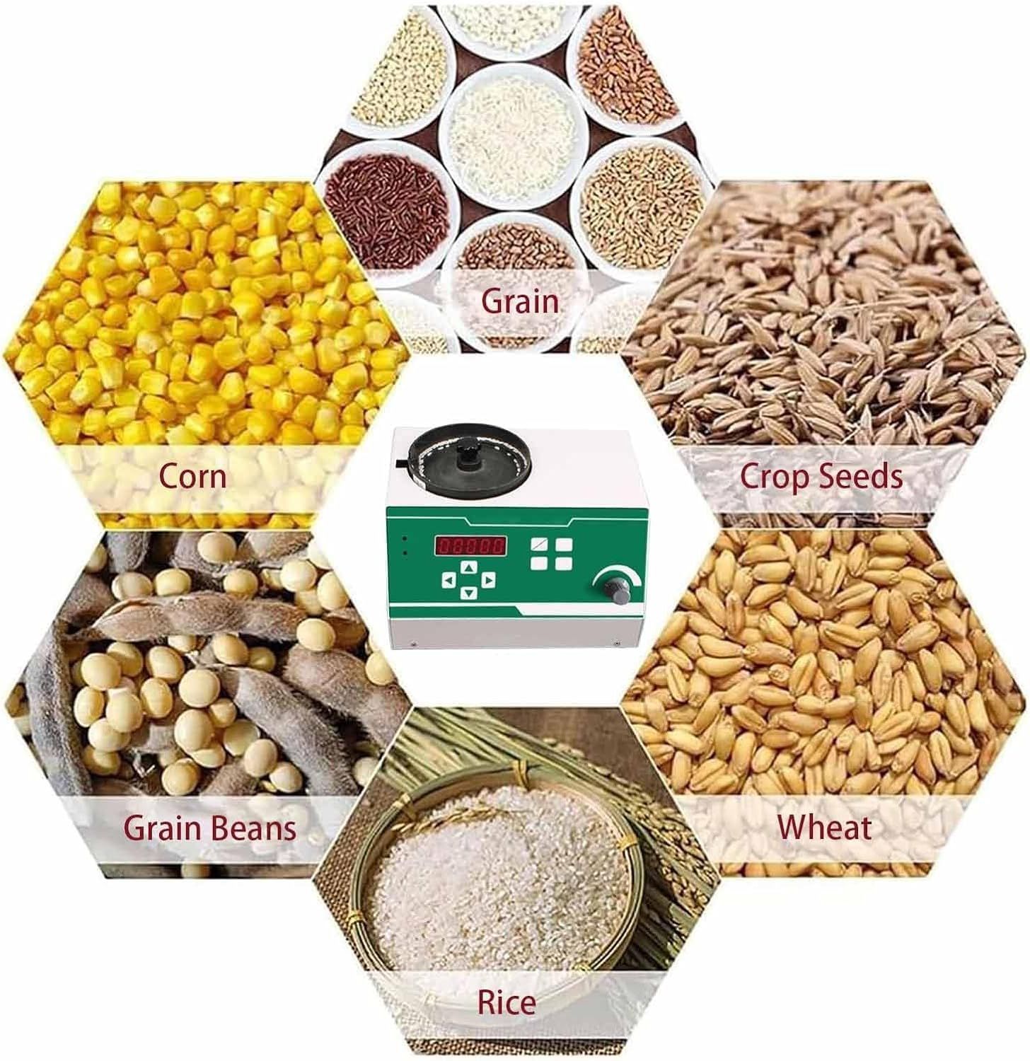  推薦 電気ライスシードカウンター 自動シードカウンターカウントマシン マイクロコンピューター制御 LEDディスプレイ付きの調整 速度 米 小麦 ソルガム トウモロコシ 野菜の種子 その他 キッチン 食器