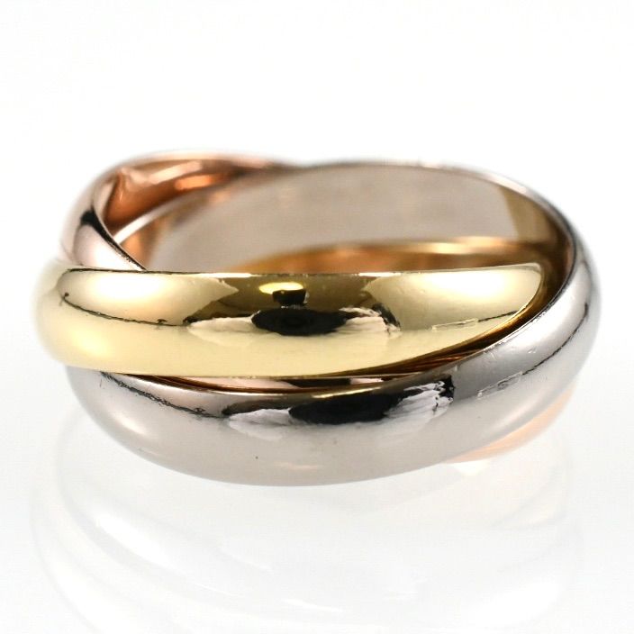  Cartier カルティエ トリニティリング MM スリー 3連リング K 18 SIZE 49 AU 750 クラシック 指輪 リング 指輪 アクセサリー