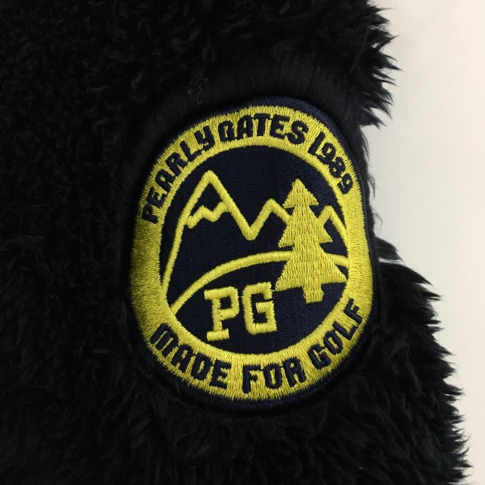 美品】パーリーゲイツ ボアジップパーカー ダークネイビー ワッペン