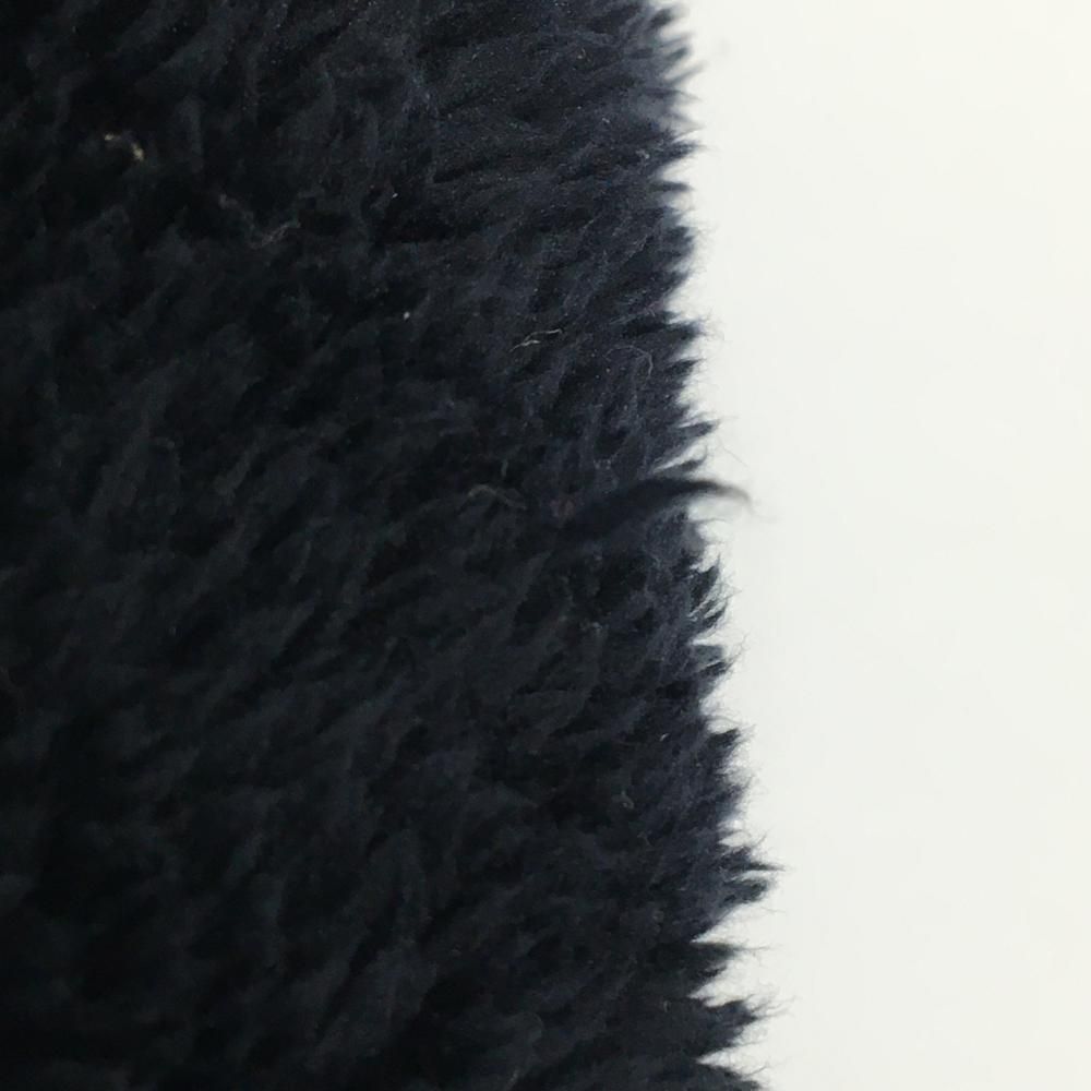 美品 パーリーゲイツ ファー パーカー ジャケット ロゴワッペン リブライン 美品】パーリーゲイツ ボアジップパーカー ダークネイビー ワッペン