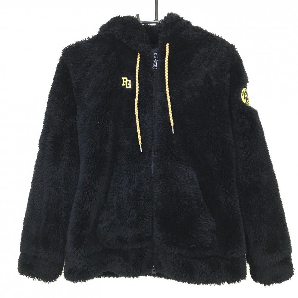 パーリーゲイツ ボアジップパーカー ダークネイビー ワッペン 裏地微起毛 ブルゾン レディース 1 M ゴルフウェア PEARLY GATES