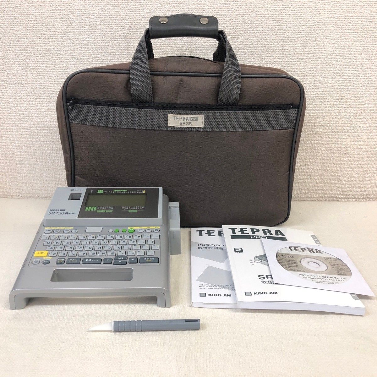 KING JIM キングジム ラベルライター テプラPRO SR 750 シルバー システムバッグ付属