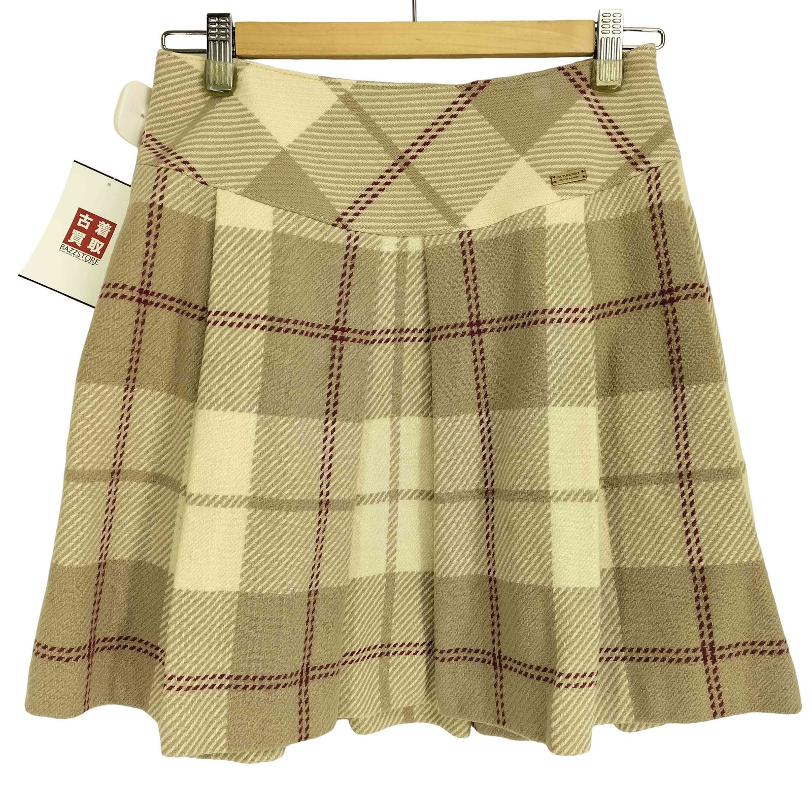 バーバリーブルーレーベル BURBERRY BLUE LABEL ウール混 チェック柄