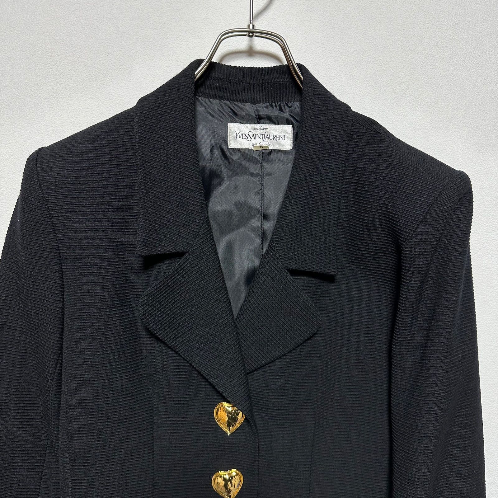 イヴサンローラン YSL テーラードジャケット 11号 L相当 ハートボタン