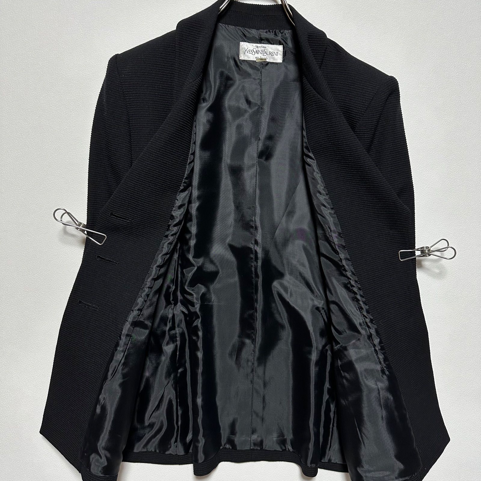 イヴサンローラン YSL テーラードジャケット 11号 L相当 ハートボタン