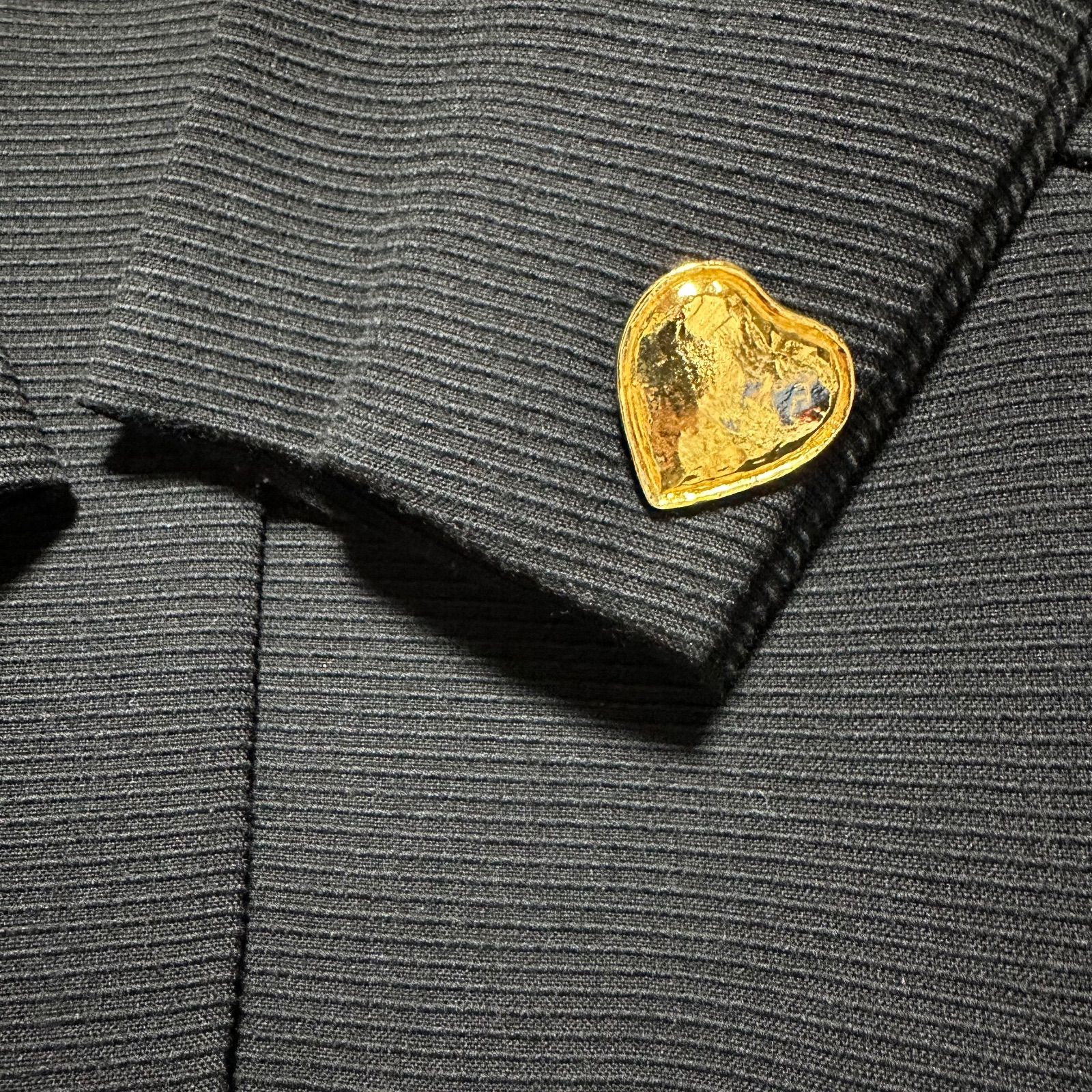 イヴサンローラン YSL テーラードジャケット 11号 L相当 ハートボタン