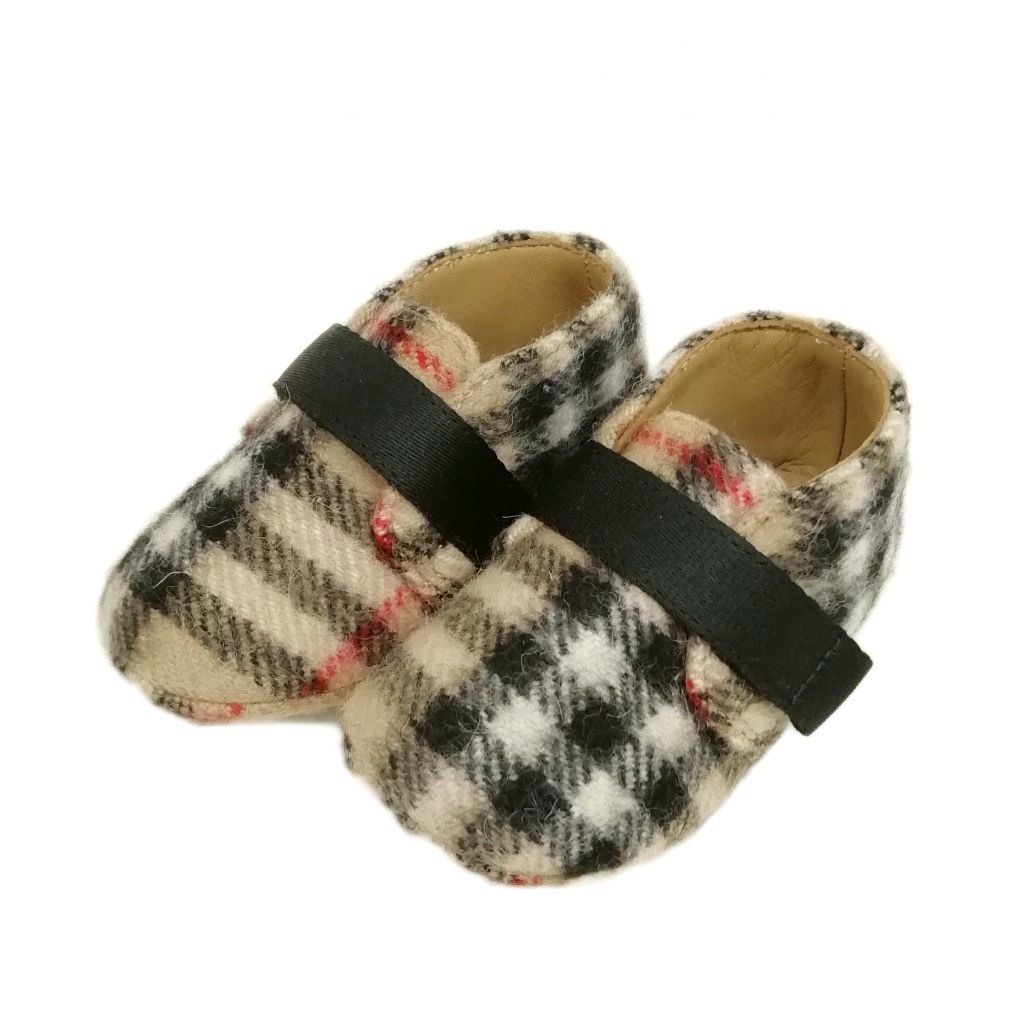 バーバリー ベビー ファースト シューズ ウール ノバチェック EU 17 10～10.5 cm