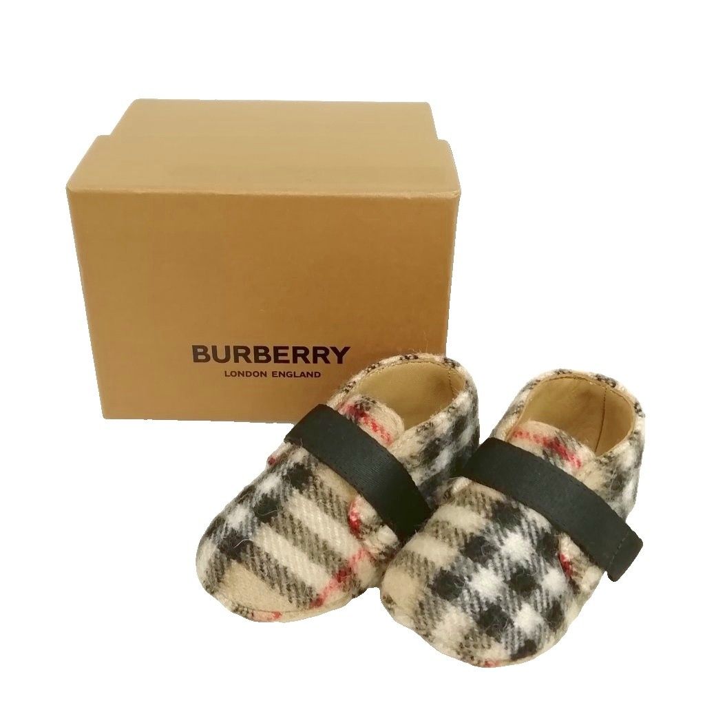 バーバリー ベビー ファースト シューズ ウール ノバチェック EU 17 10～10 5 cm