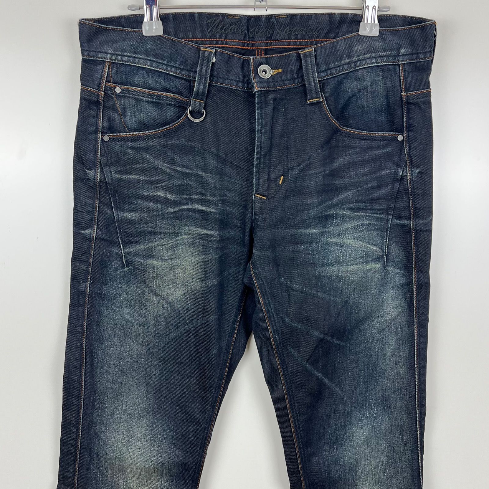 NICOLE CLUB FOR MEN 00s y2k archive straight grunge denim pants 46