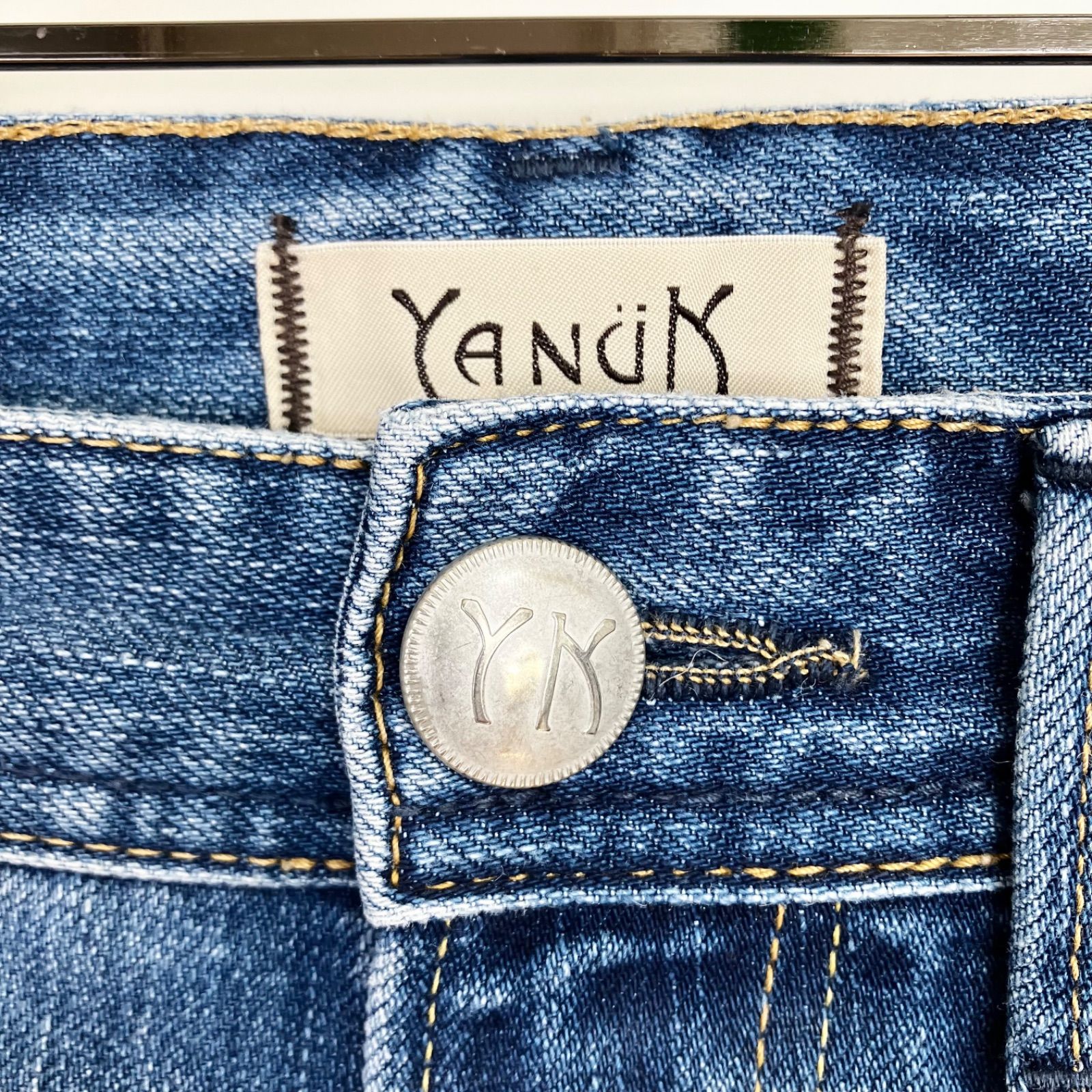 YANUK VERY別注 ボーイズストレート LEA 25 BLU ブルー 青 ヤヌーク