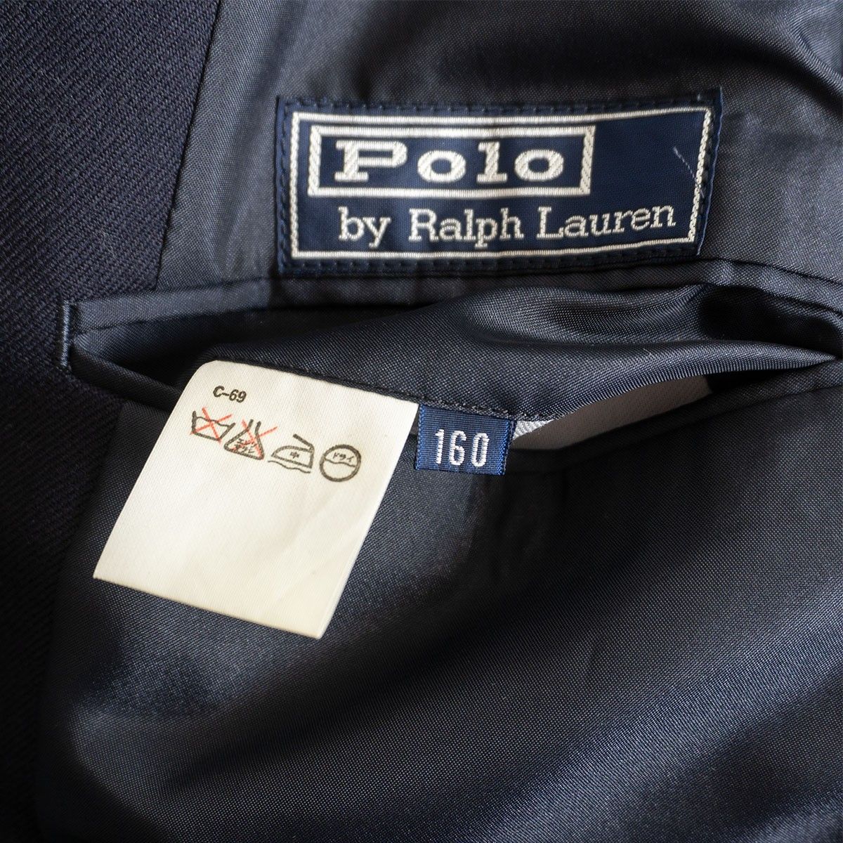 最高級品】POLO RALPH LAUREN【テーラードジャケット /紺ブレ】160 金