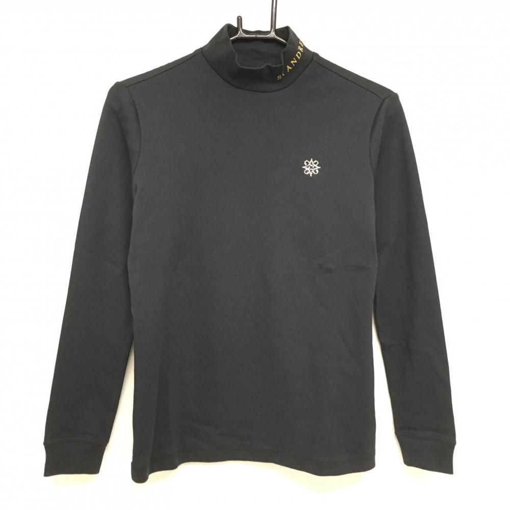 超美品】セントアンドリュース 長袖ハイネックシャツ 黒 ライン