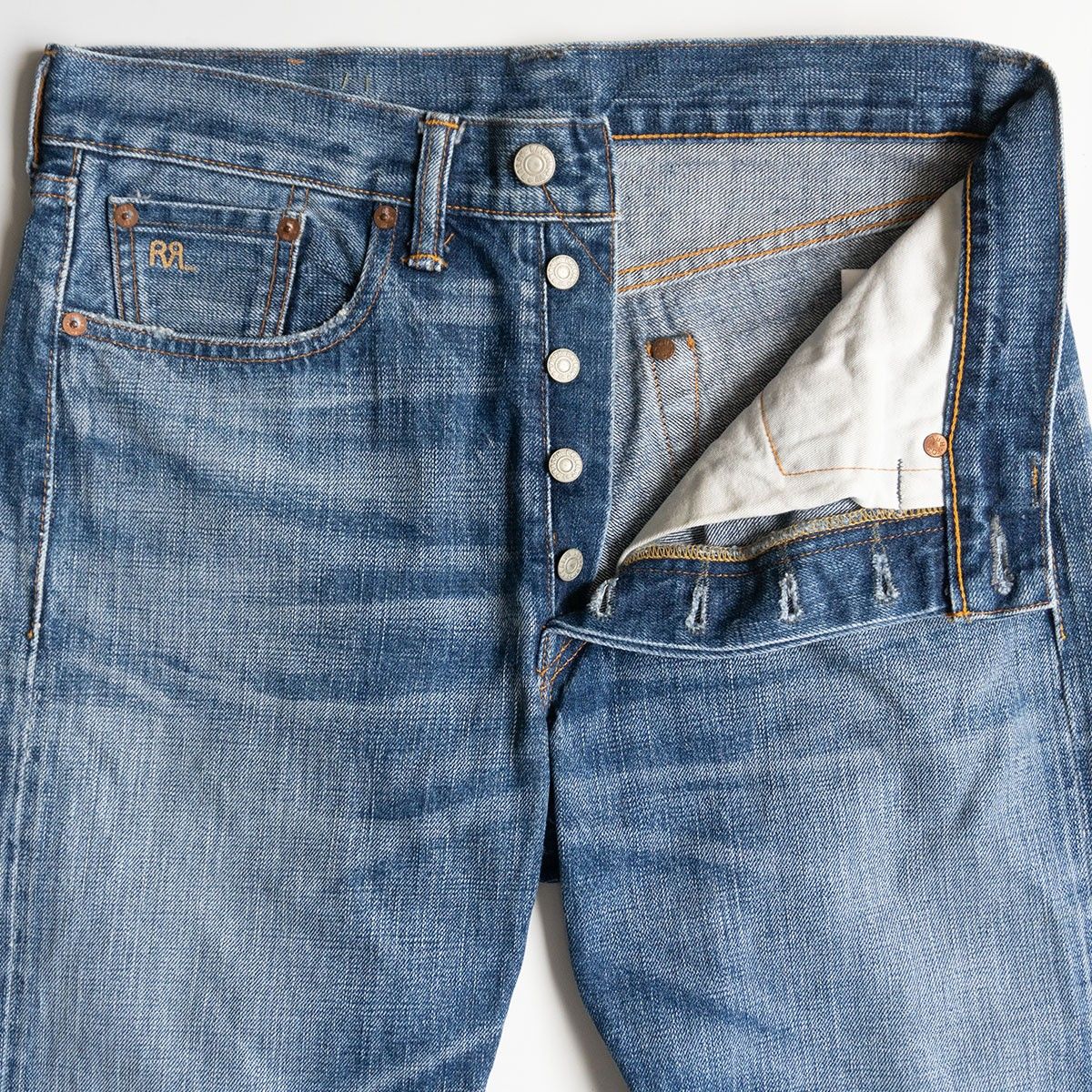 美品】RRL【STRAIGHT LEG JEANS】30×30 アメリカ製 ストレートレグ