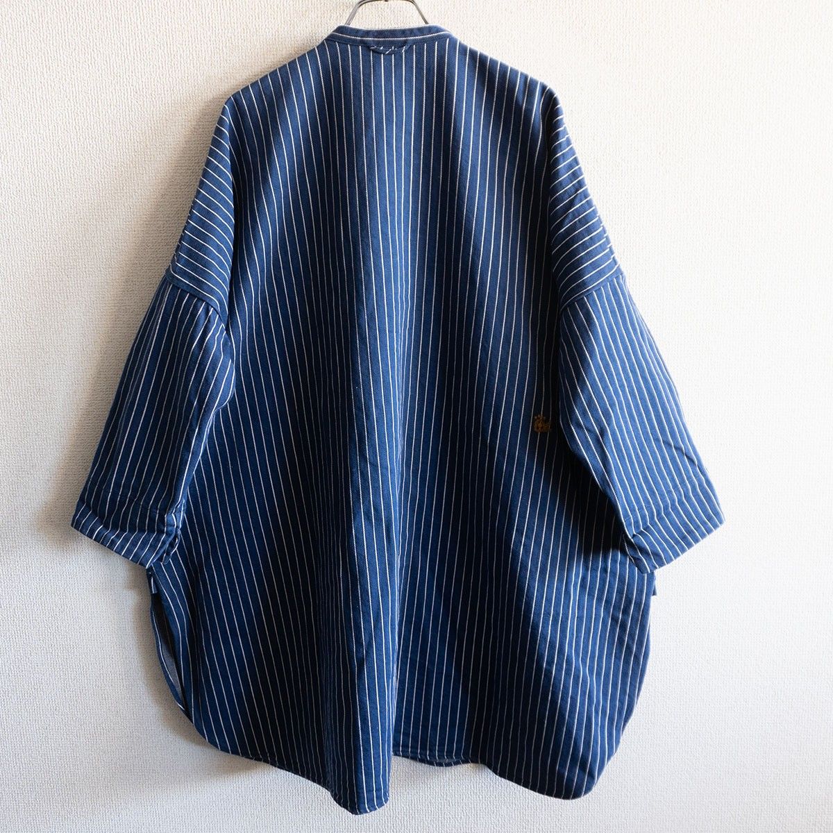 美品】45R【ONEONE いろいろデニムのプルフリルチュニック