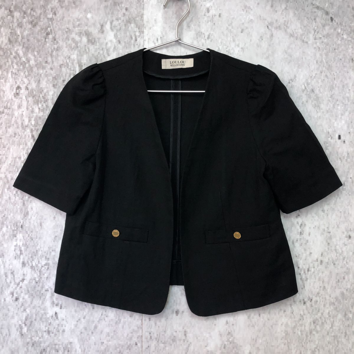 LOULOU WILLOUGHBY ルルウィルビー リネン シャンブレー ショート