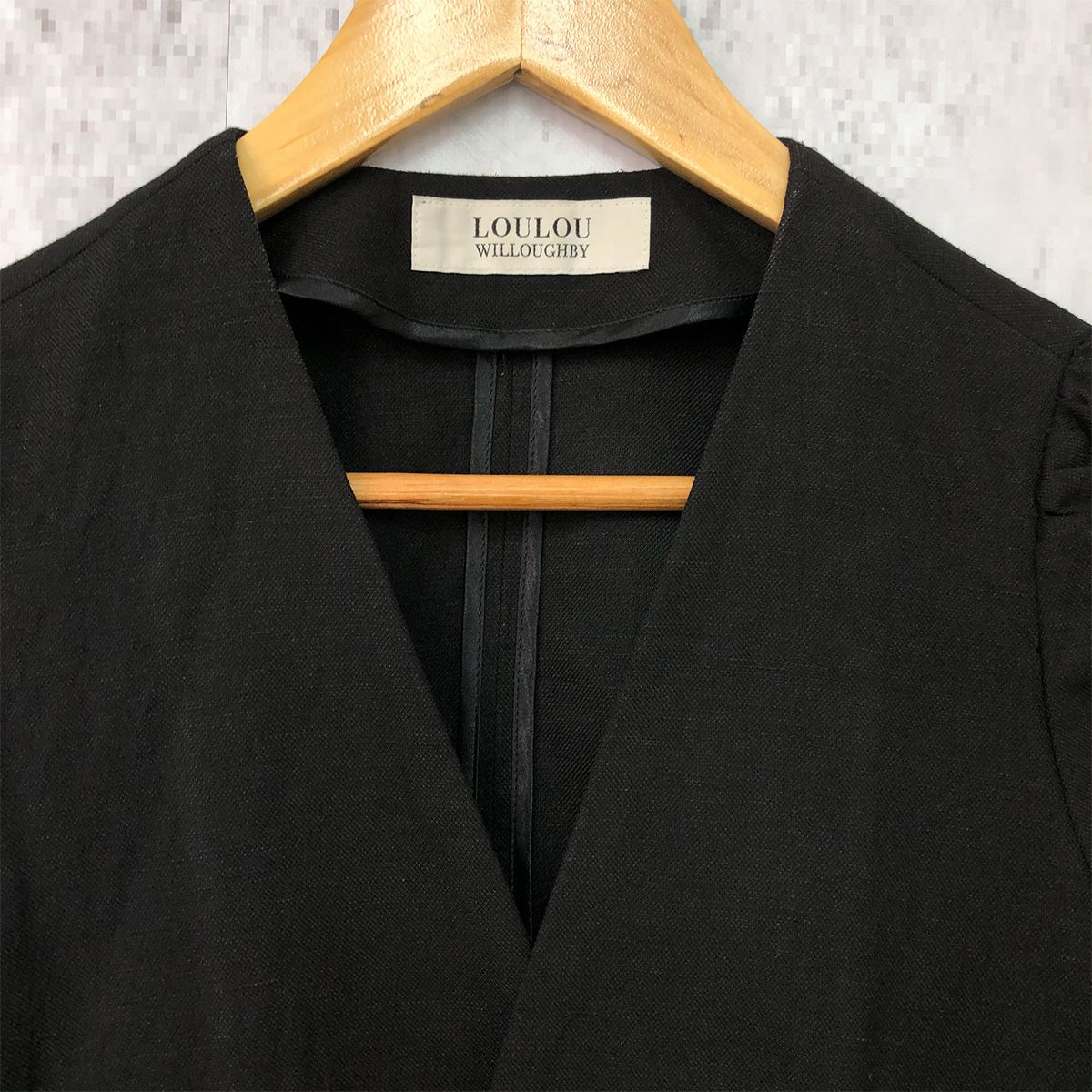 LOULOU WILLOUGHBY ルルウィルビー リネン シャンブレー ショート