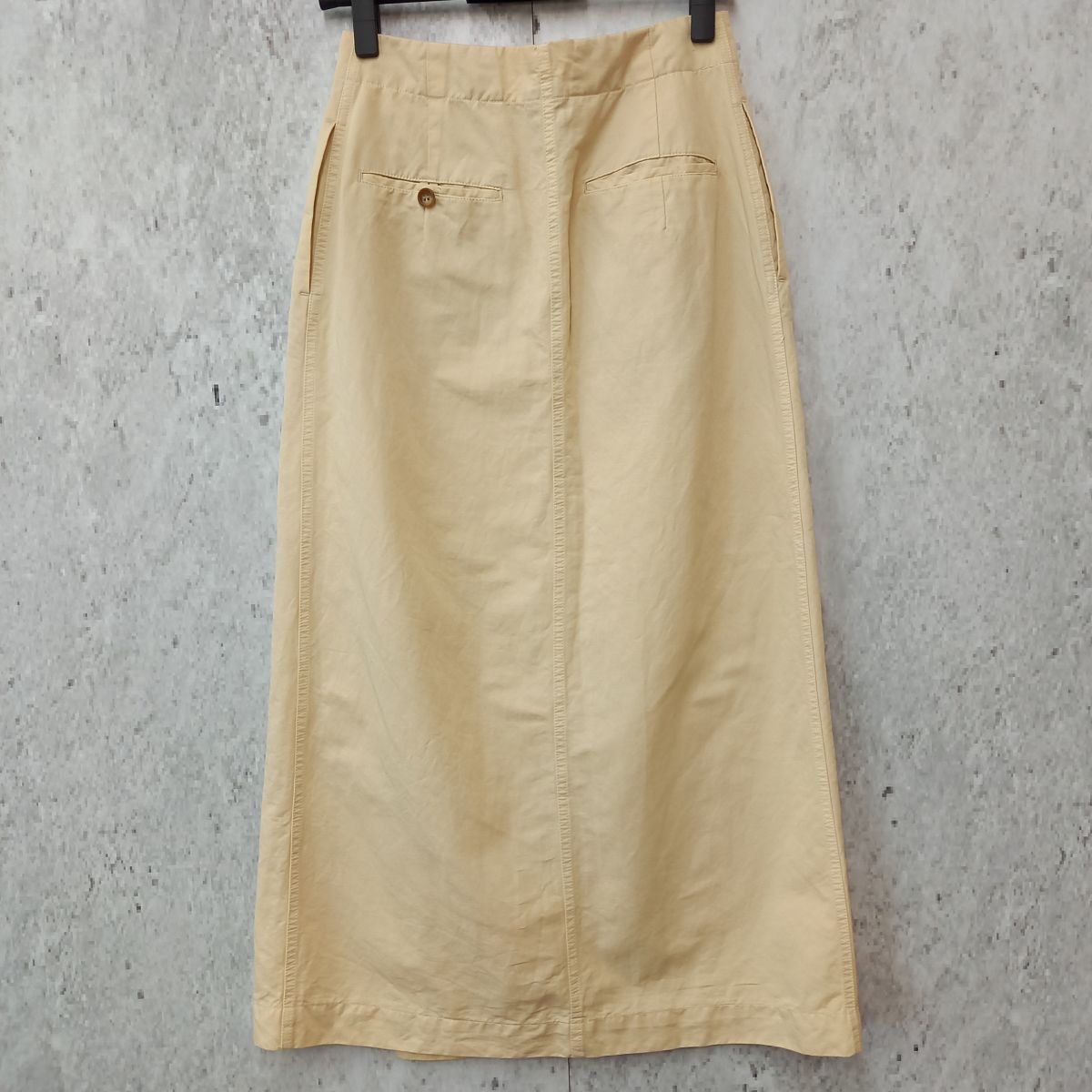 note et silence ノートエシロンス 巻きスカート ラップスカート タイト リネン ナチュラル ベージュ Fサイズ 〇