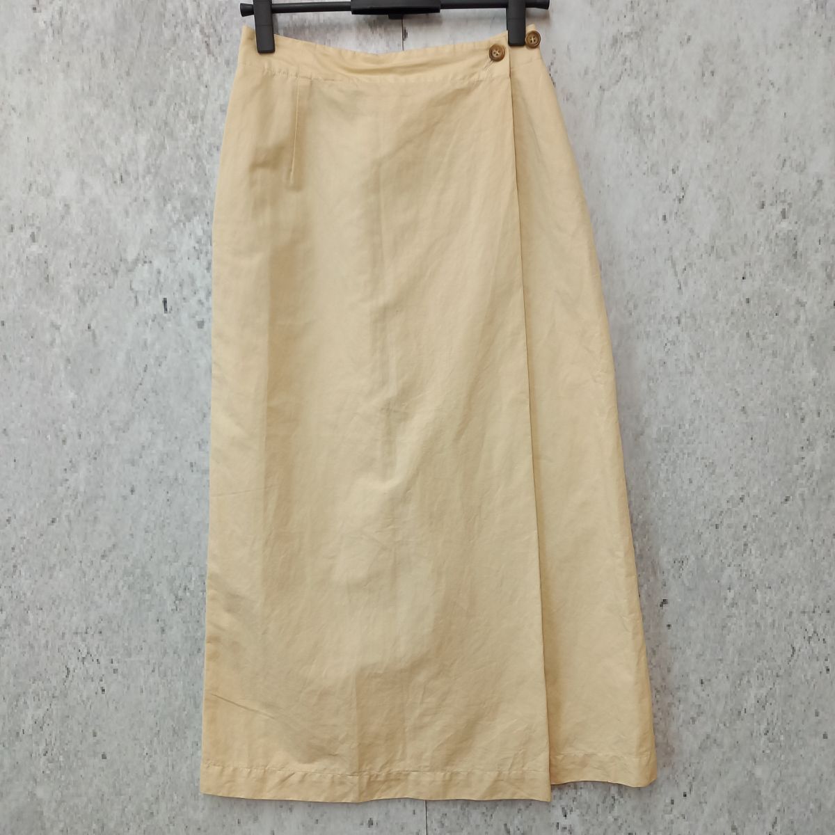 note et silence ノートエシロンス 巻きスカート ラップスカート タイト リネン ナチュラル ベージュ Fサイズ □〇