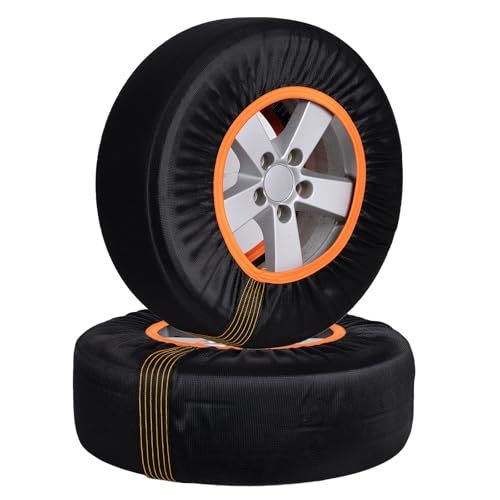 2025 タイヤチェーン 布製 スノーソックス スノーチェーン 軽量 静音 滑り止め インストールが簡単 タイヤを傷まない タイヤソックス ジャッキアップ不要 チェーン規制対応 日本語取付説明書付 モデル6002 po