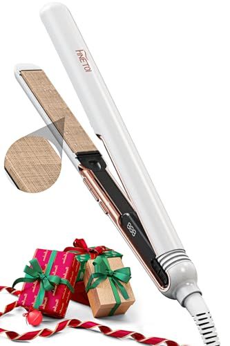 ヘアアイロン ストレート-カール シルクプレート 25秒高速加熱 瞬間水分蒸発防止 130℃～220℃ 5段階温度調整 3000万マイナスイオン 温度記憶機能 クッションプレート 25 mmシルクプレート 液晶温度表示 360度回転コード 30分自動電源OFpo