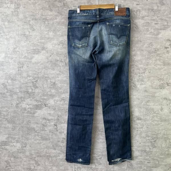 GUESS BRIT ROCKER NARROW ブルー ボタンフライ デニムジーンズパンツ 