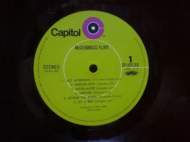 日本 LP McGuinness Flint 1970 年 早い RED WAX