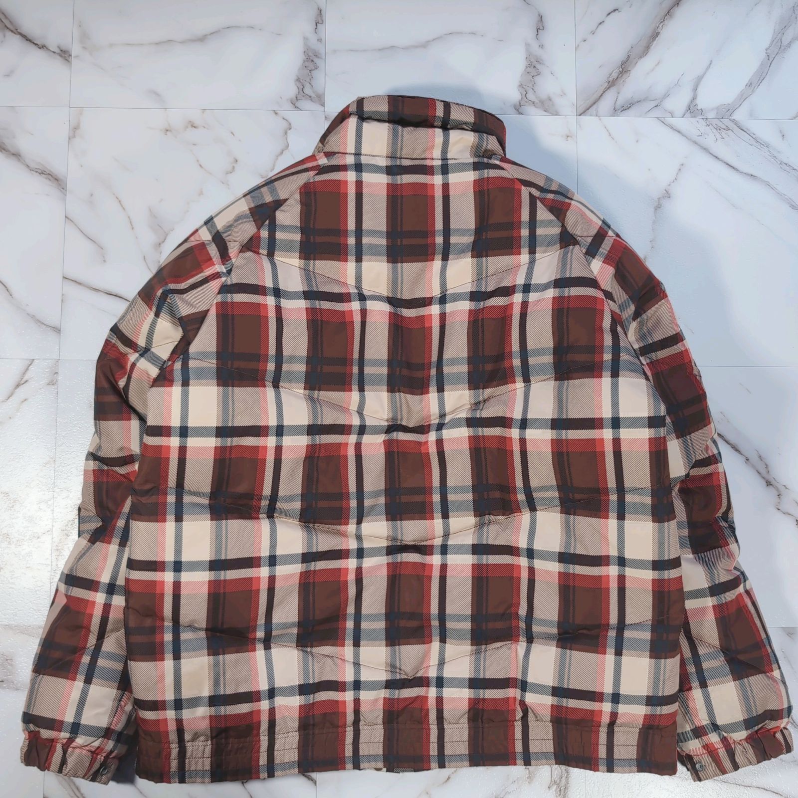 A A BATHING APE ラブジェネチェック ダウンジャケット L BATHING APE