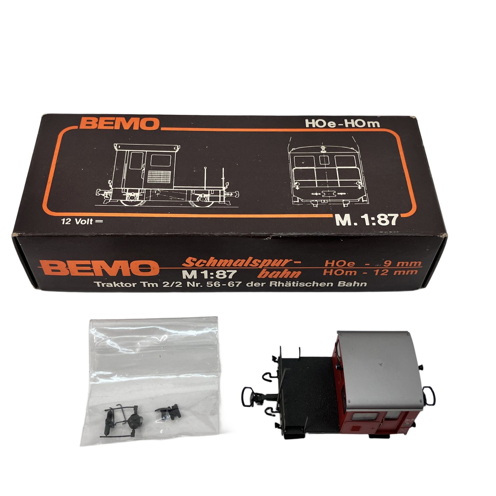 BEMO HOe HOm Schmalspur bahn Traktor Tm 2 Nr 56 67 der Rhatischen