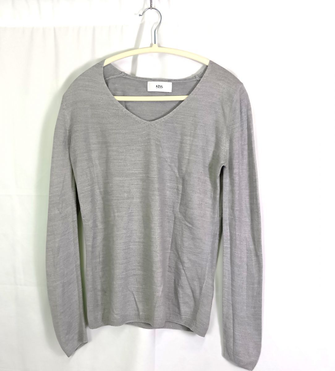 AZUL BY MOUSSY アズールバイマウジー ニットセーター グレー Sサイズ 〇□