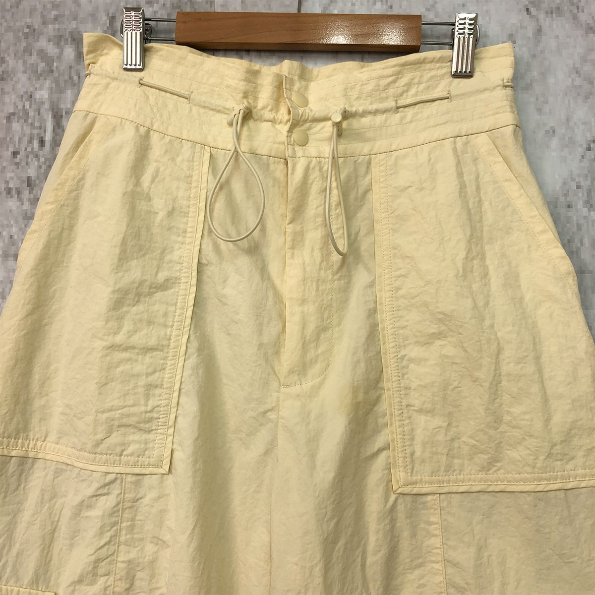 MAISON SPECIAL メゾン ドロー ストーリング コクーン カーゴパンツ オフホワイト 〇