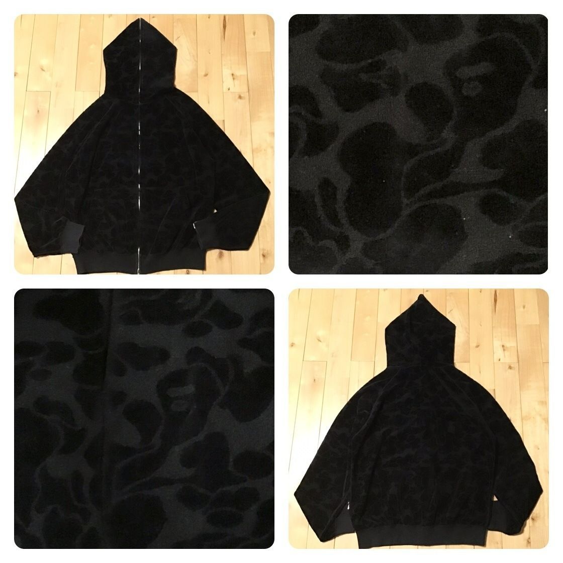 ☆青山限定☆ ベロア BAPE CAMO フルジップ パーカー Mサイズ a