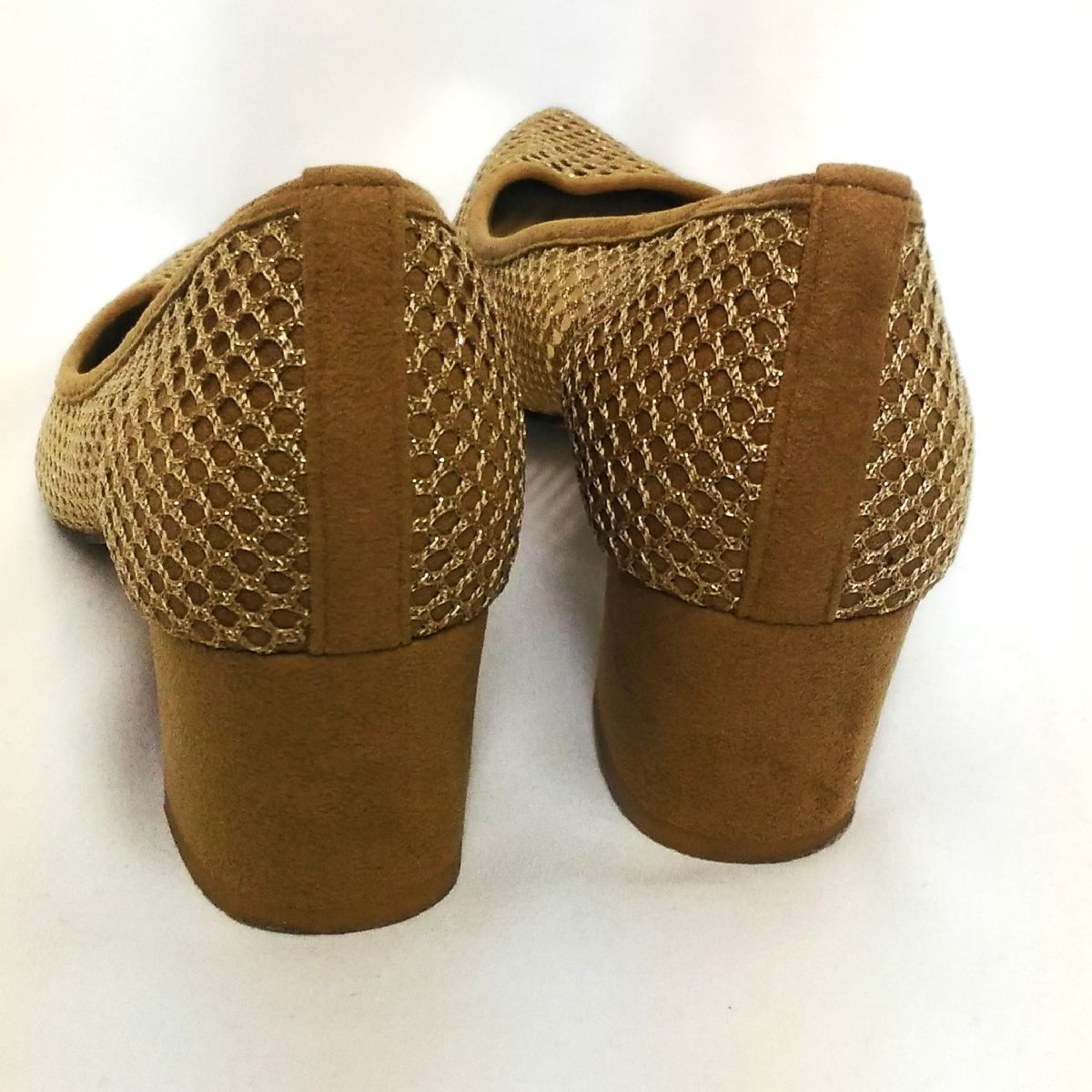 LE TALON ルタロン ポインテッドネットパンプス サンドベージュ 25 cm