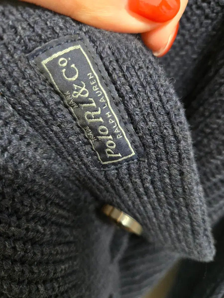 ポロ ラルフローレン ネイビー カーディガン ニット L