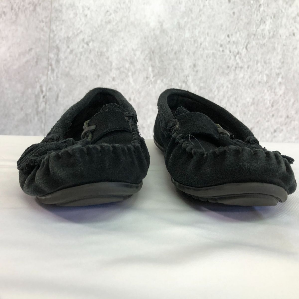 MINNETONKA ミネトンカ モカシン シューズ ブラック サイズ不明 〇