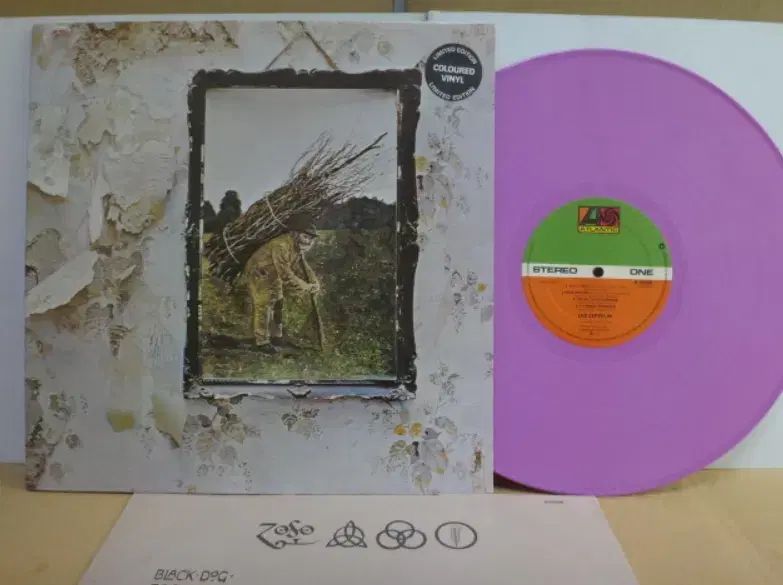 UK LP Led Zeppelin 赤 ツェッペリン ー 4 家 カラーバン