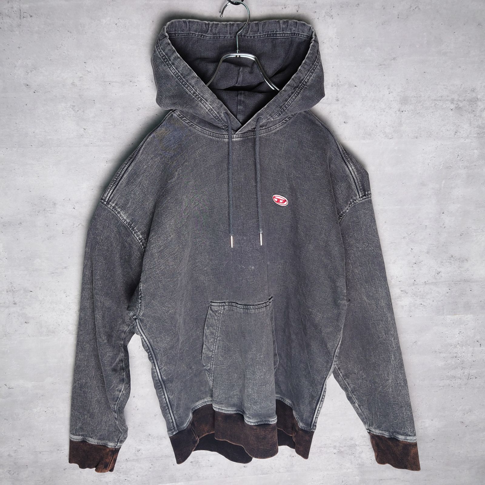 ✨DIESEL ディーゼル ヴィンテージ加工 胸ロゴ ビンテージ パーカー 