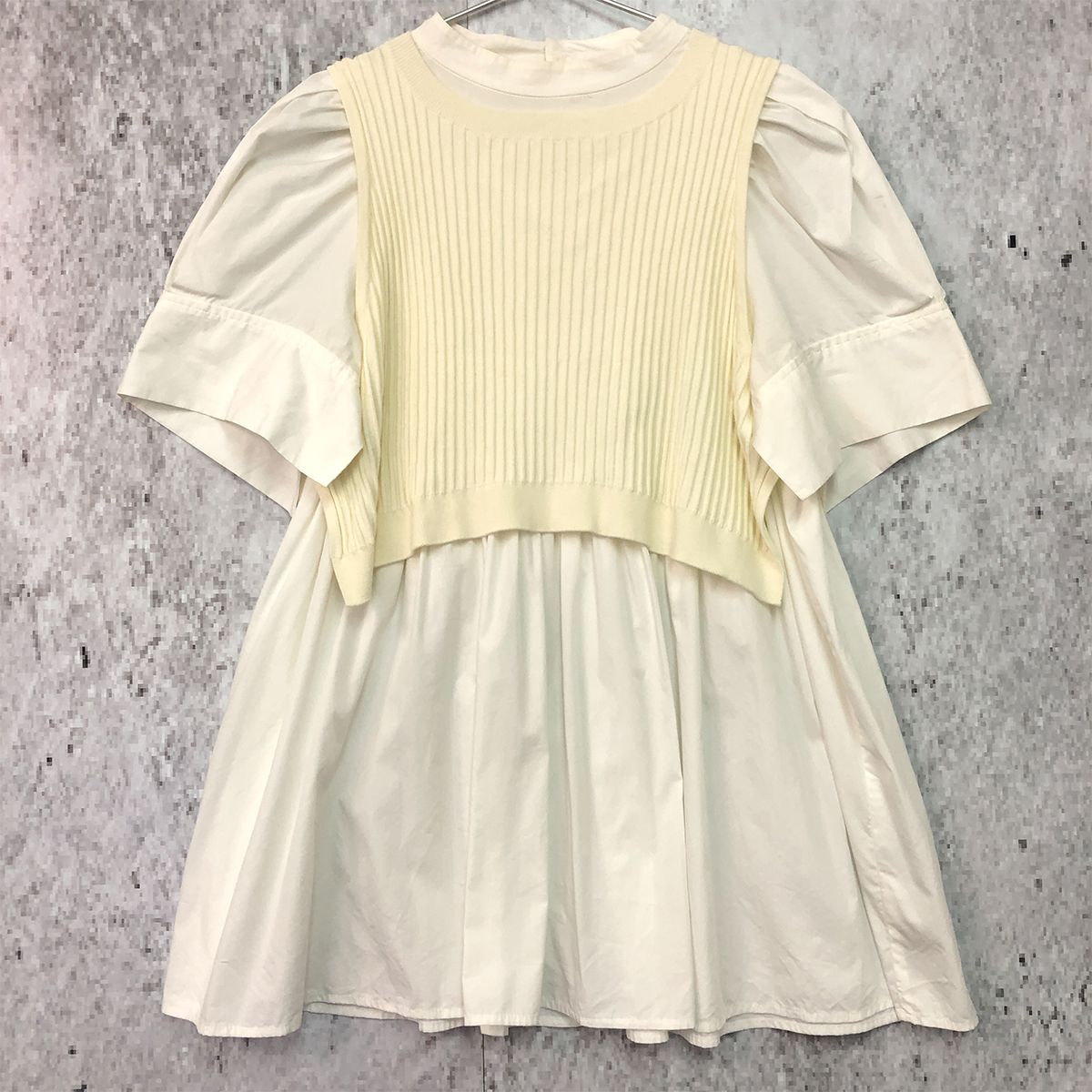 CELFORD セルフォード シャツ レイヤード ニット プルオーバー 