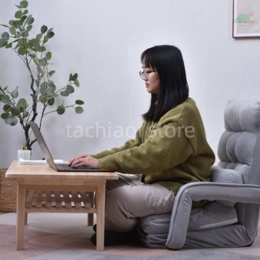 座椅子 リクライニング 14段ギア リクライニングチェアー ファブリック