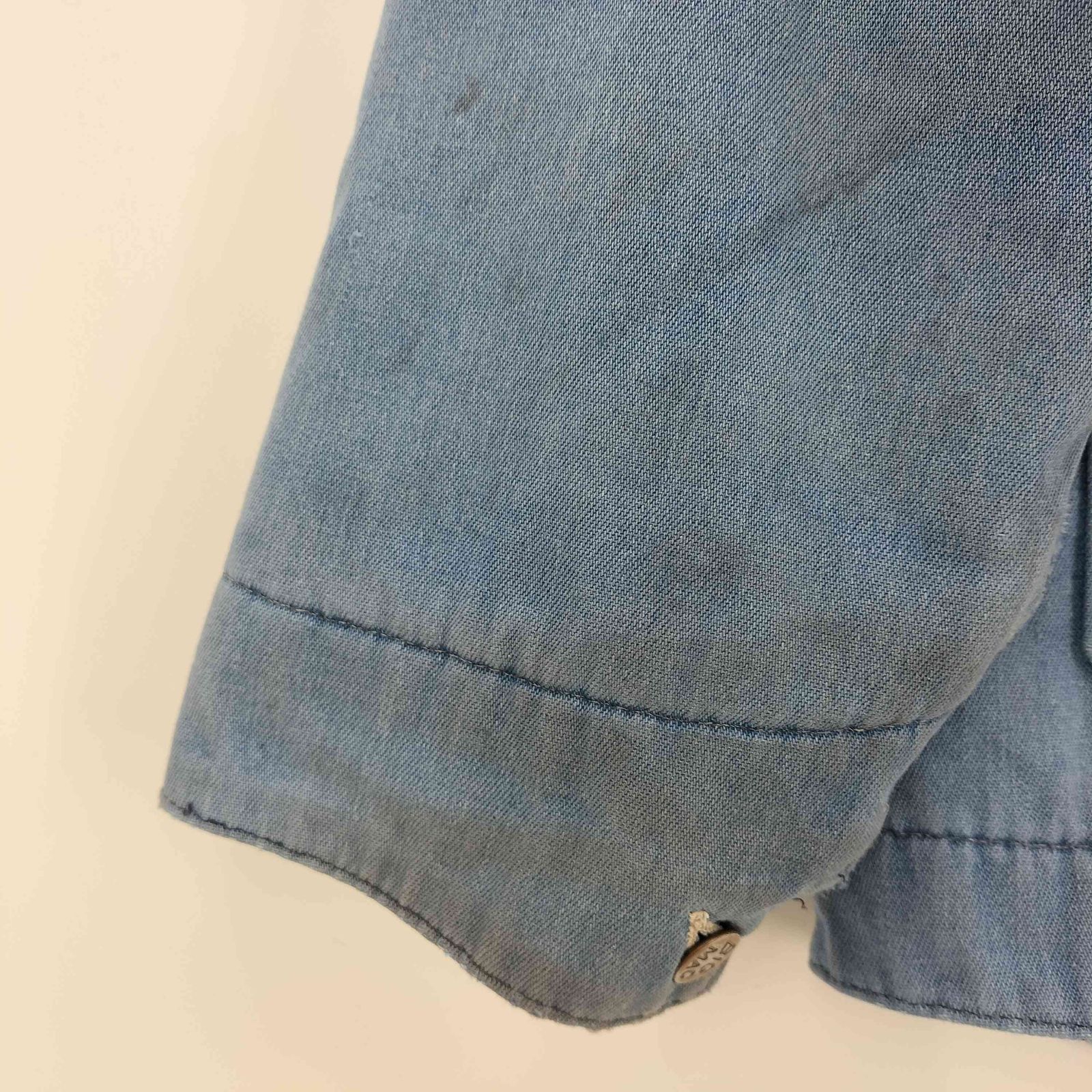 BIG MAC(ビッグマック) 90s 襟コーデュロイ切替 裏地フリース 4ポケット デニムカバーオール メンズ 表記無 【中古】【ブランド古着バズストア】 ビッグマック BIG MAC 90s 襟コーデュロイ切替 裏地フリース 4ポケット