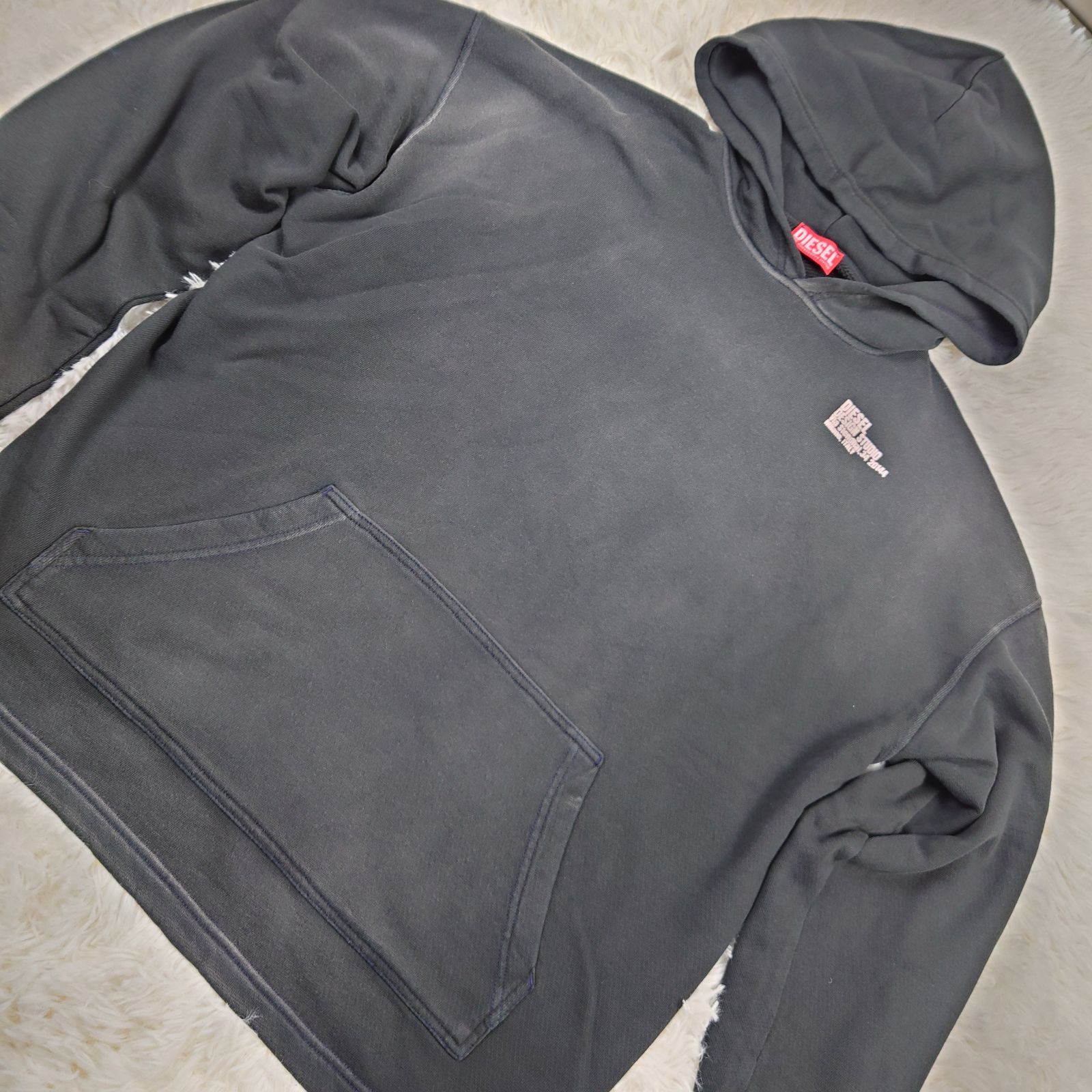 ✨DIESEL ディーゼル 24ss ヴィンテージ加工 スウェット パーカー 