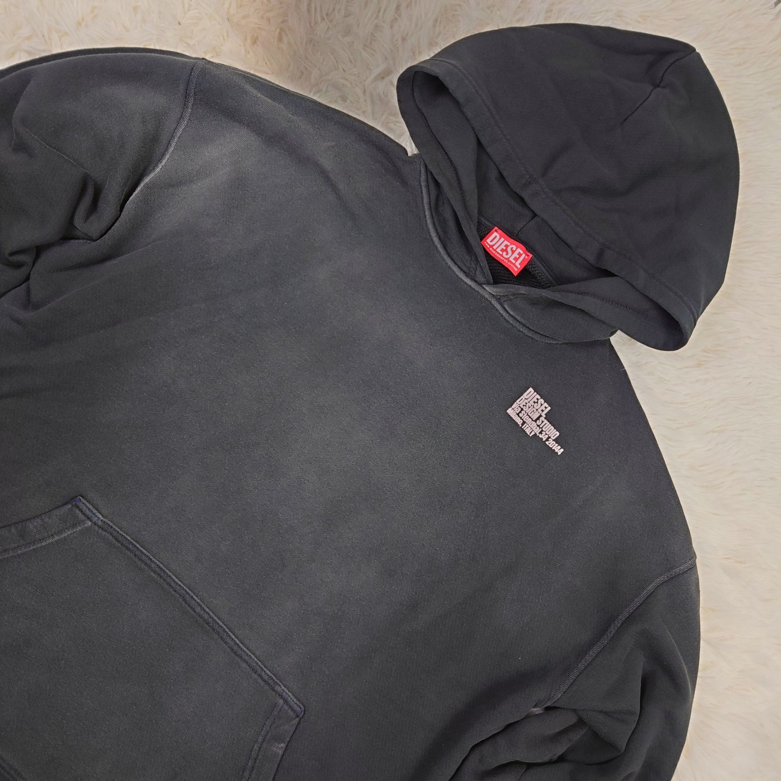 ✨DIESEL ディーゼル 24ss ヴィンテージ加工 スウェット パーカー 