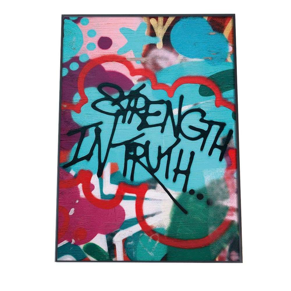 A 約42 x 59 cm ki poster 42 カラフル 青 落書き ポスター 選べる全サイズ＆用紙 インテリア フォト オシャレ アート モダン 縦