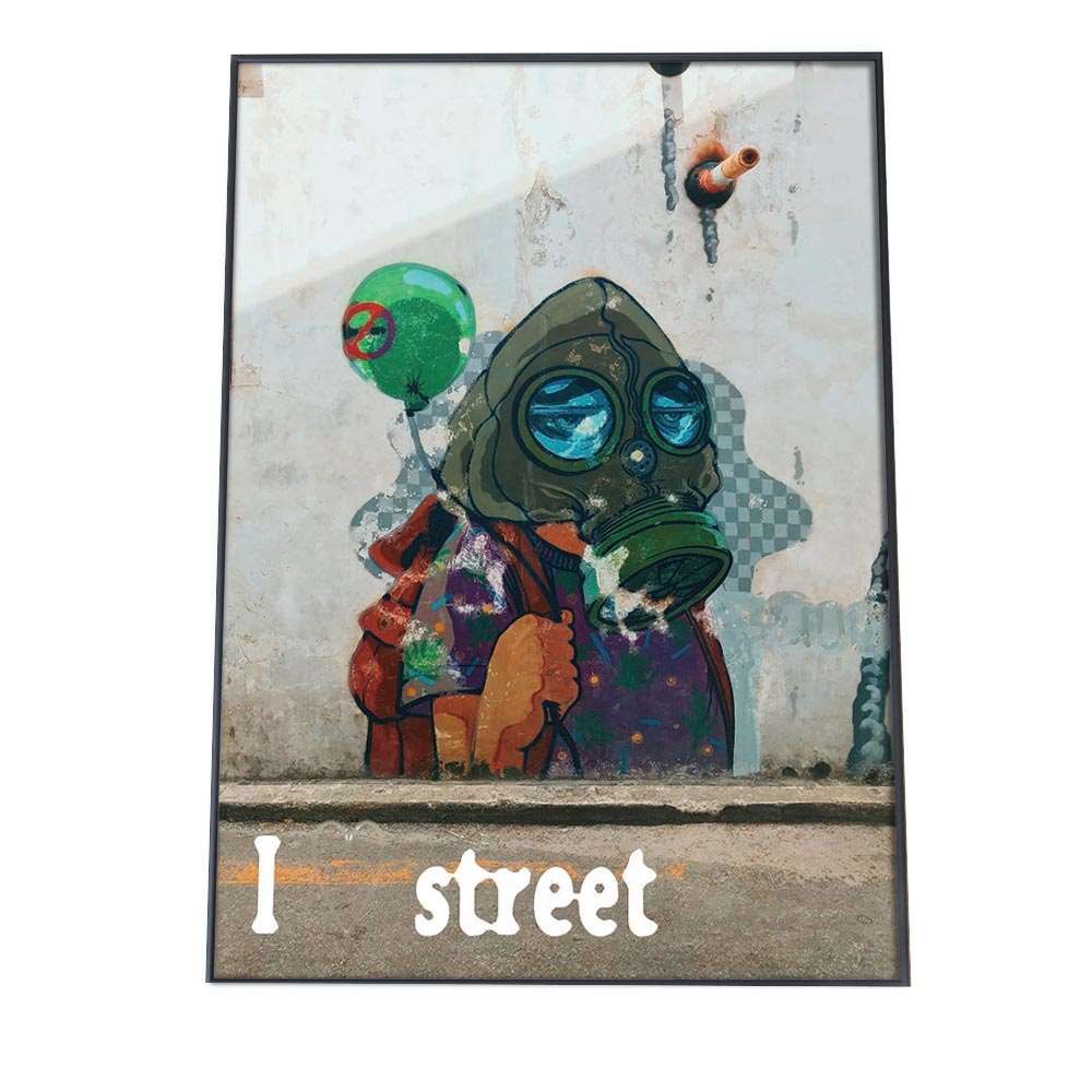 A 約84 x 119 cm ki-poster-43 ストリート 落書き 壁画 ポスター 選べる全サイズ＆用紙 インテリア フォト オシャレ アート モダン 縦